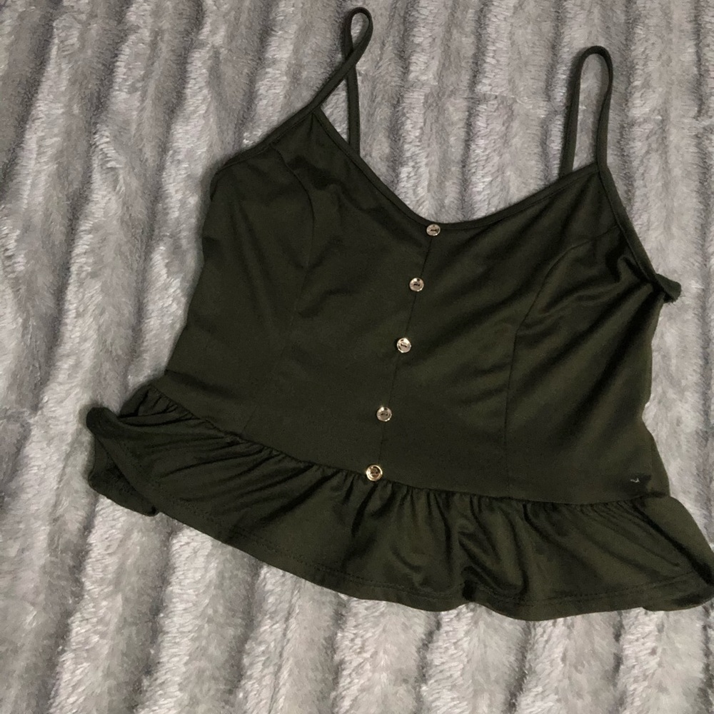 green tank top